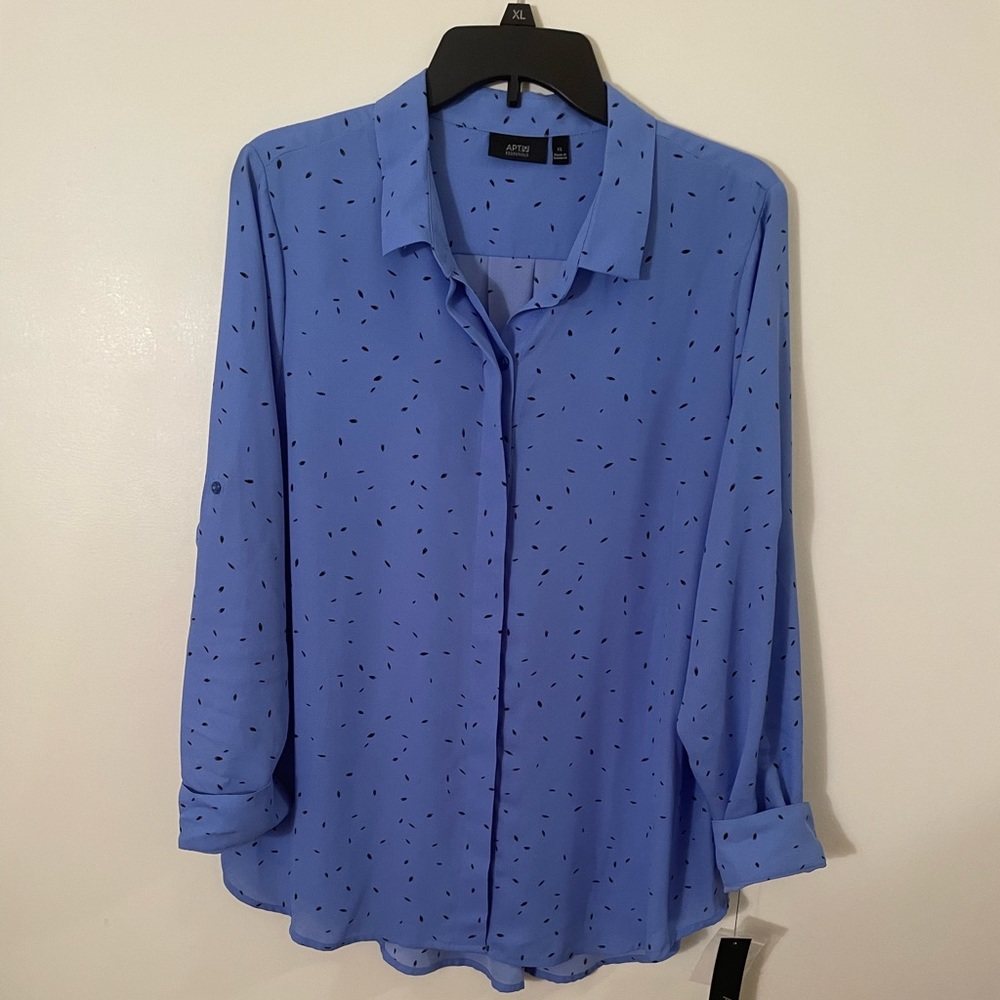 Apartment 9, XL blue blouse (NEW)